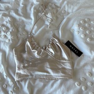 NWT haltri satin top